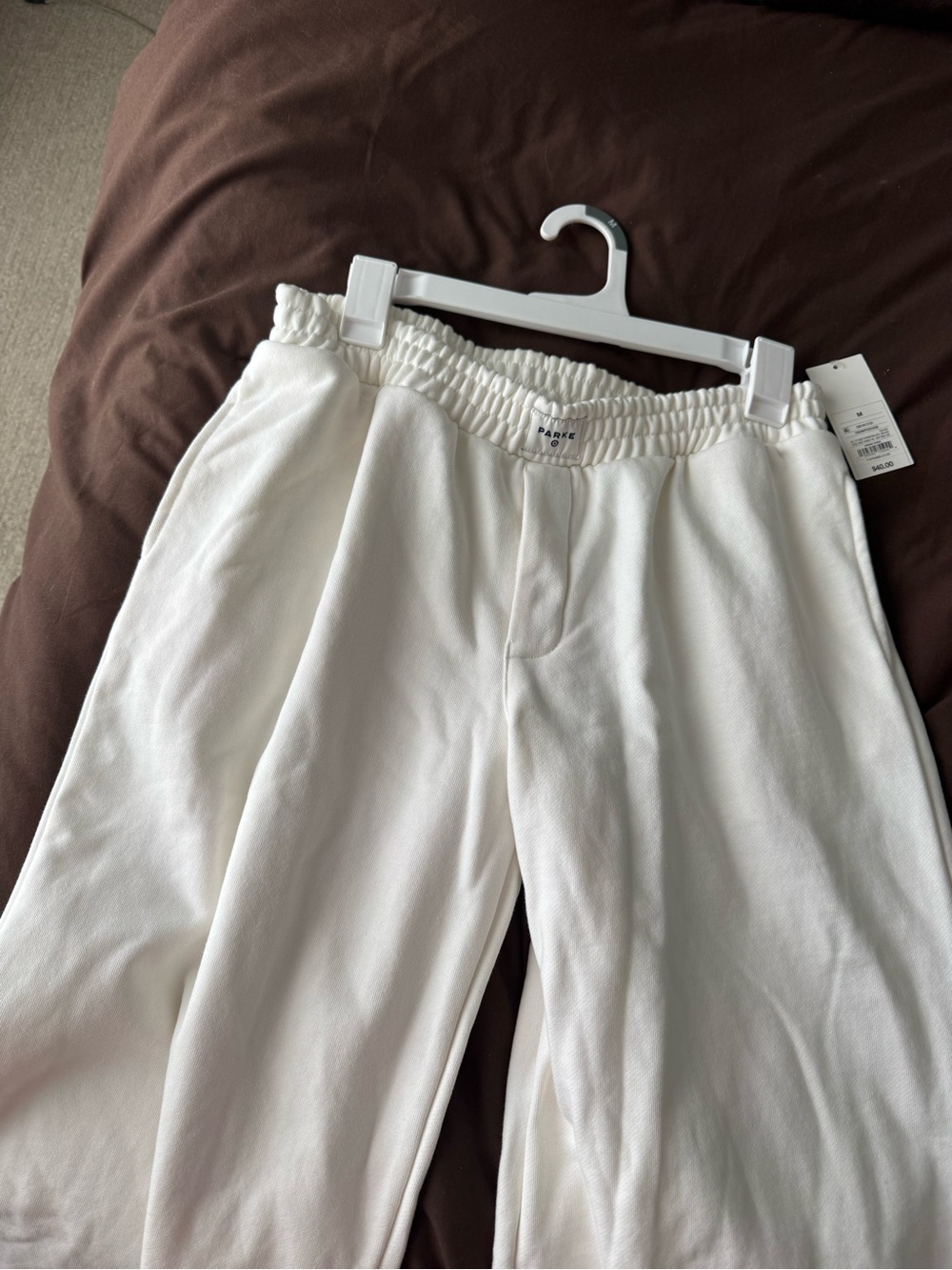 Parke Sold Out White Wide-Leg Elastic Waist Pants